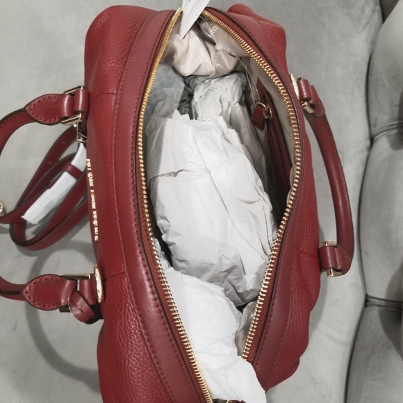 NWT Michael Kors Bedford Legacy Brandy MD Conv Satchel Leather - Picture 6 of 11